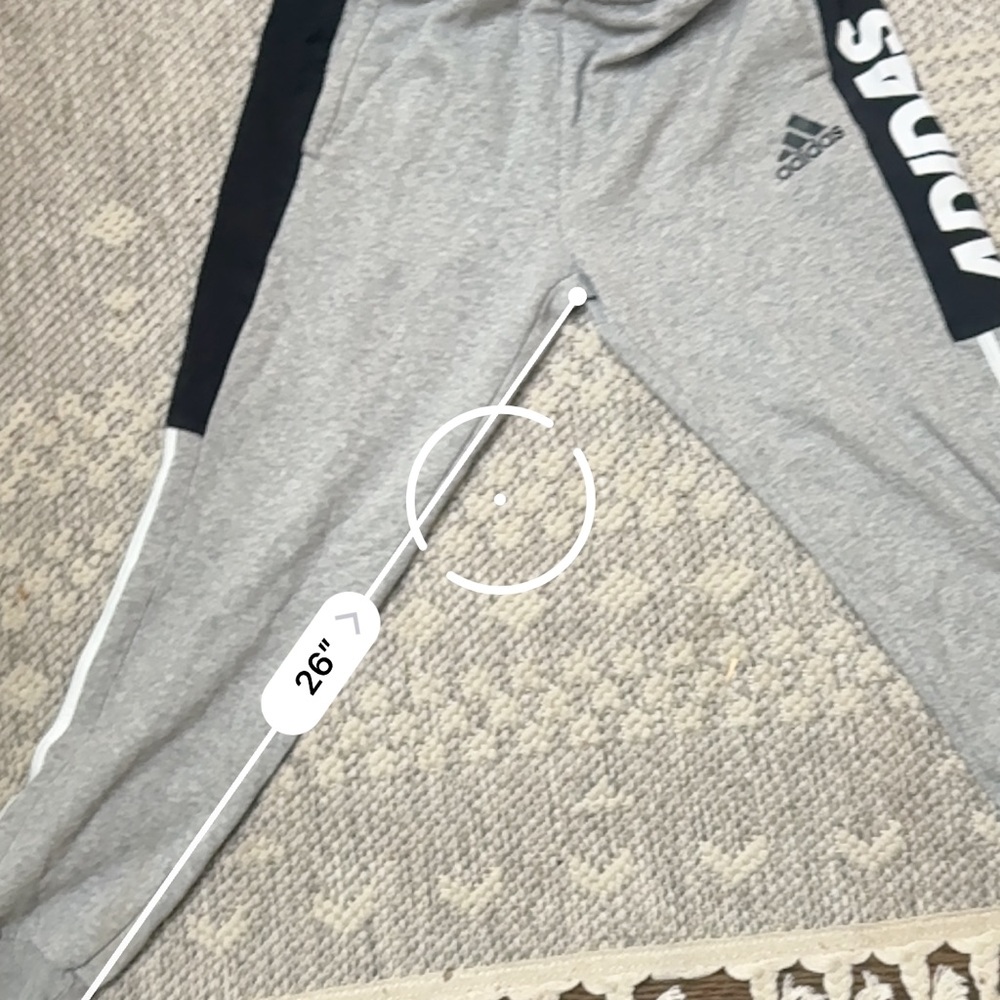 Adidas Kids Gray and Black Joggers - Picture 2 of 4